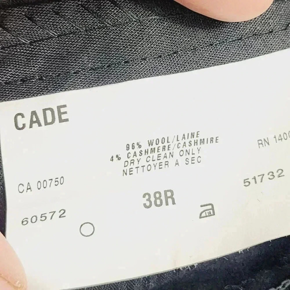 Coppley 1883 Mens Gray Plaid Wool Cashmere Dress Pants 38 Made In Canada 24CT - Picture 6 of 8